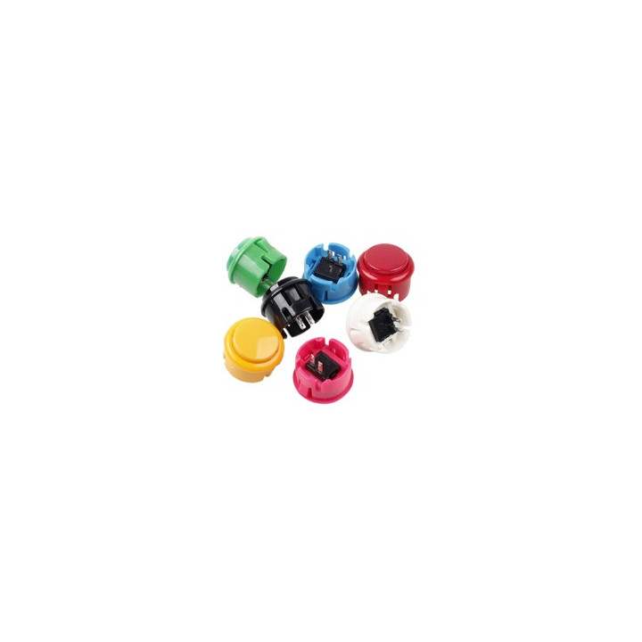 Bouton arcade 30 mm clipsable opaque