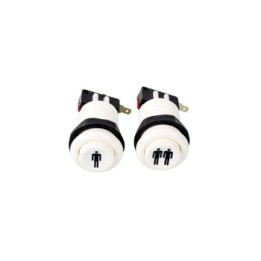 Bouton arcade 30 mm avec logo 1 ou 2 joueurs à microswitch