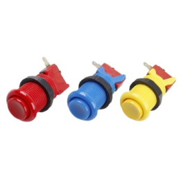 Bouton arcade 30 mm opaque vissable