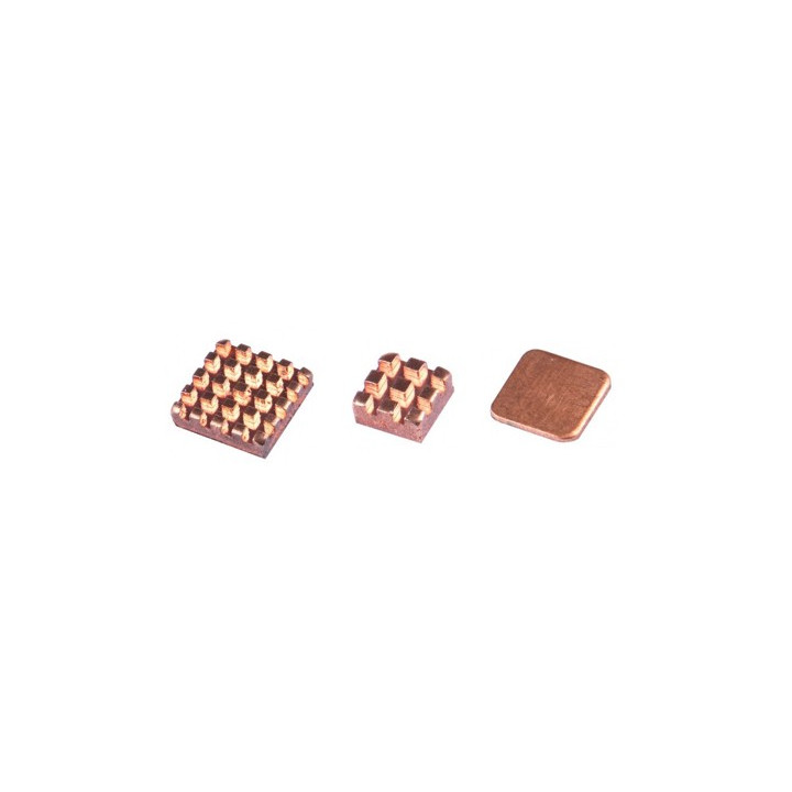 Jeu de 3 radiateurs en cuivre pour Raspberry Pi 3