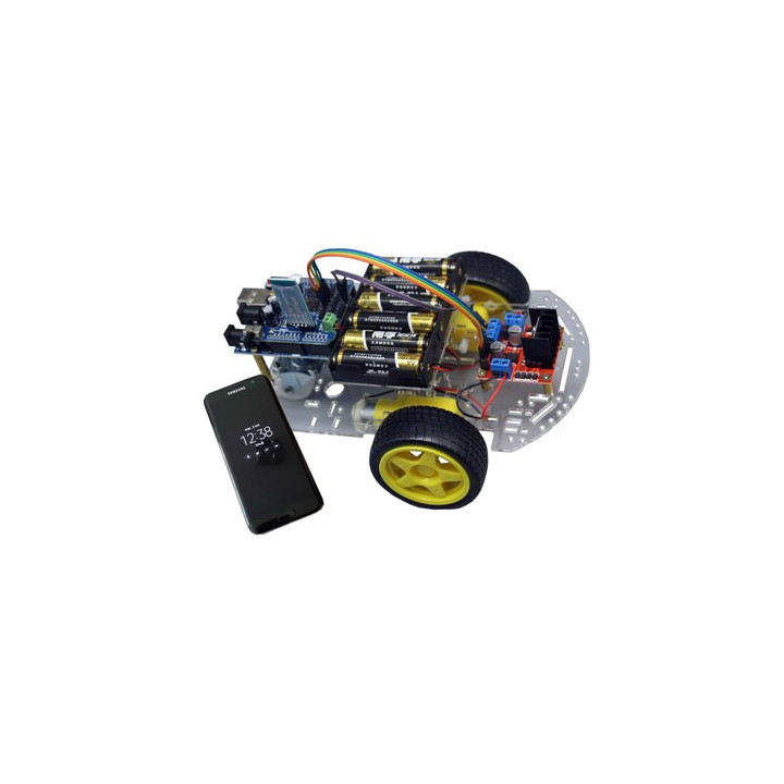 Robot compatible arduino piloté par Bluetooth (smartphone et piles non livrés)