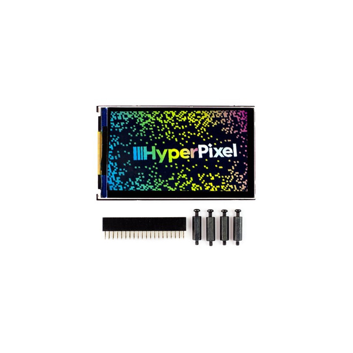 Afficheur graphique HyperPixel 4" tactile (800 x 480 pixels) pour Pi 3