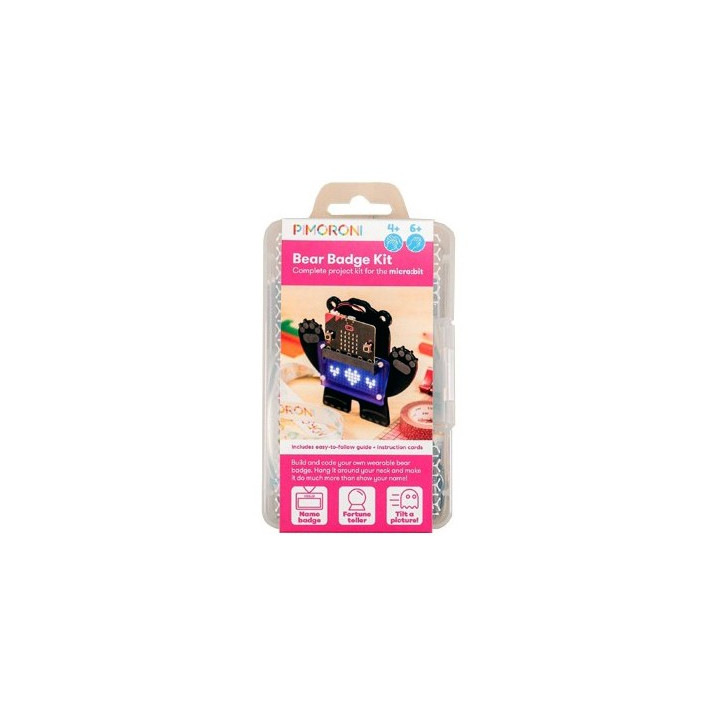 Kit Pimoroni scroll:bit Bear Badge PIM362 pour micro:bit