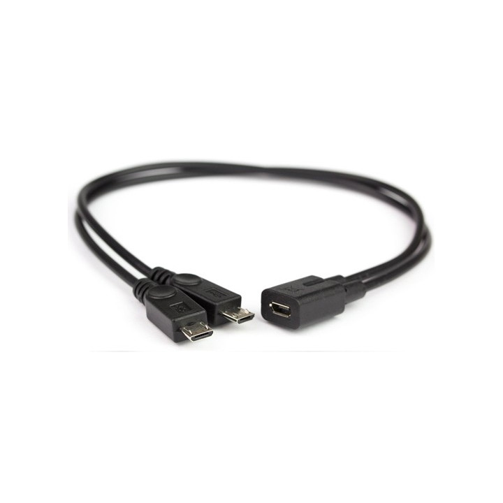 Cordon Pimoroni doubleur micro-USB mâle CAB0222