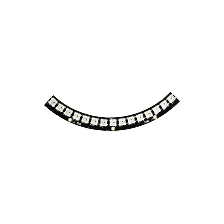 Bargraphe 1/4 Cercle 15 leds RVB adressables Kitronik 35133 compatible NeoPixel