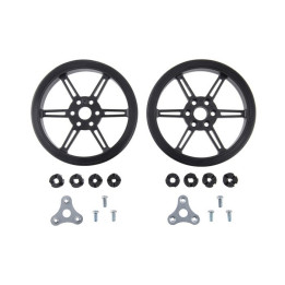 Paire de roues Pololu diamètre 80 mm pour arbres 3 ou 4 mm