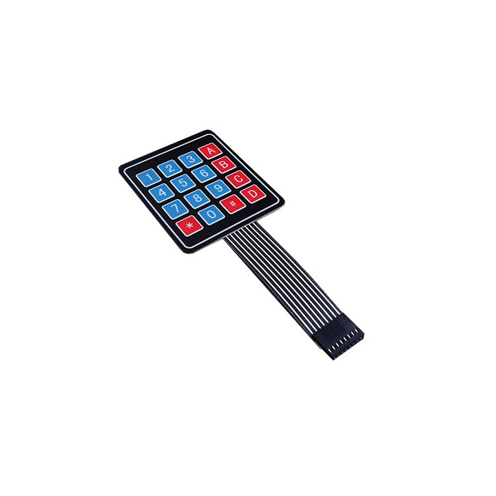 Clavier matricé à membrane 4 x 4 touches pour arduino