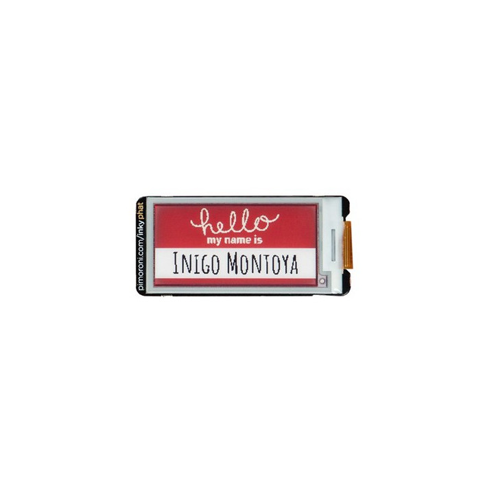 Afficheur Inky pHAT (ePaper/eInk/EPD) PIM299 pour Raspberry Pi Zero