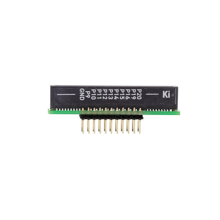 Vu de coté de la platine Kitronik breakout breadboard 5664 pour carte micro:bit