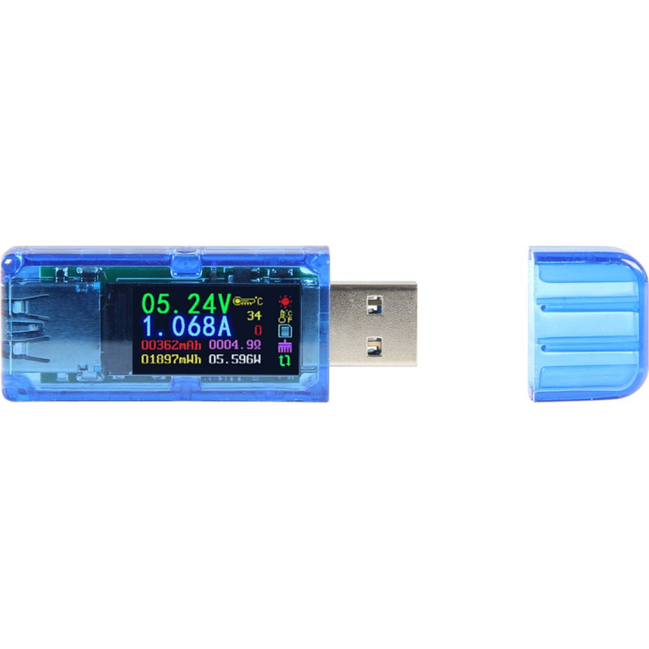 Vue de face du multimètre USB Joy-it JT-AT34