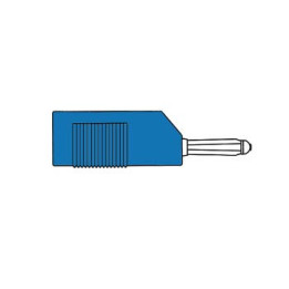 Fiche banane mâle 4 mm à visser - bleu