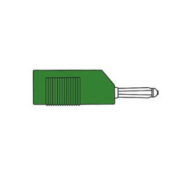 Fiche banane mâle 4 mm à visser - vert