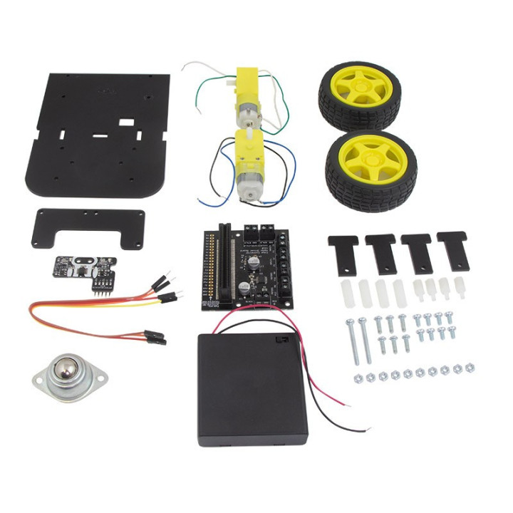 Détail de la base robotique Buggy suiveur de ligne Kitronik 5638 pour micro:bit