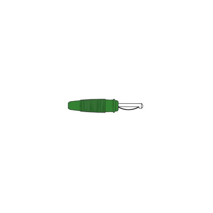 Fiche banane 4 mm à souder - vert