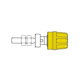 Douille 4 mm à tige longue - jaune  - 1