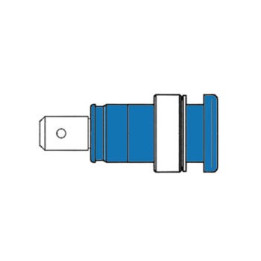 Douille de sécurité isolée 4 mm - bleu  - 1