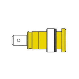 Douille de sécurité isolée 4 mm - jaune  - 1