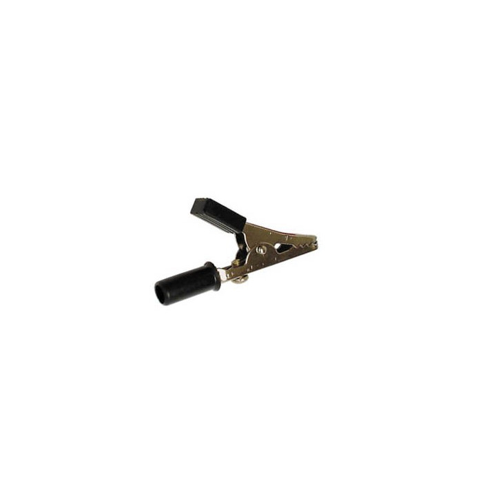 Pince crocodile 55 mm avec vis - noir  - 1