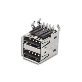 Connecteur USB double A femelle pour CI  - 1