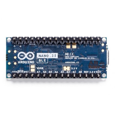 Face arrière de la carte Arduino Nano 33 BLE ABX00034 Face arrière de la carte Arduino Nano 33 BLE ABX00034