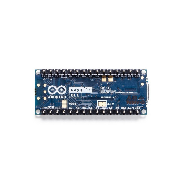 Face arrière de la carte Arduino Nano 33 BLE ABX00034
