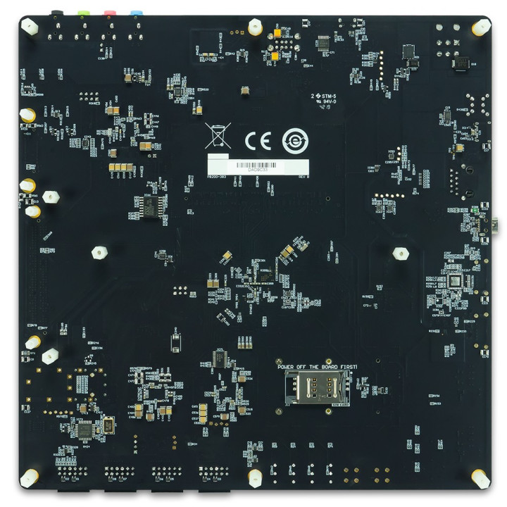 Vue de dessous de la carte de développement Genesys ZU-3EG: Zynq Ultrascale+ MPSoC