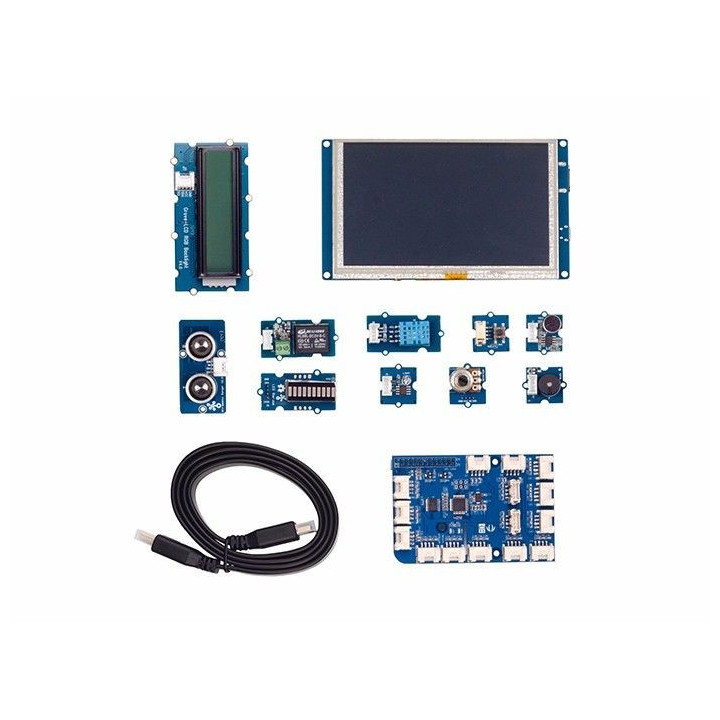Détail des éléments du pack Grove IoT pour Raspberry Pi 3B+