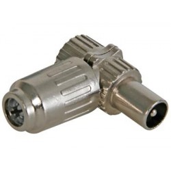 Connecteur PAL (TV) mâle coudé 9,5 mm - 1