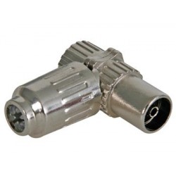 Connecteur PAL (TV) femelle coudé 9,5 mm - 1