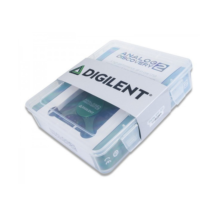 L'Analog Discovery 2 est livré dans une petite boite de protection