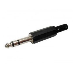 Fiche jack plastique 6,35mm mâle Stéréo - 1