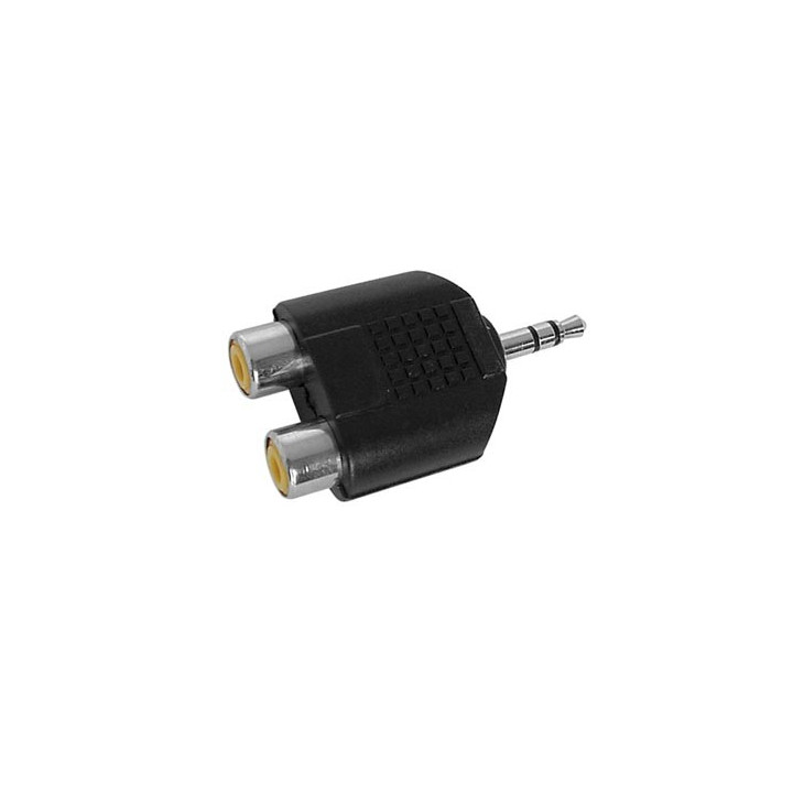 2 x RCA femelles - Jack mâle 3,5mm Stéréo  - 1