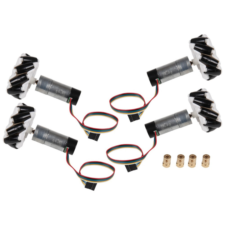 Kit roues multidirectionnelles assemblé COM-MOTOR06