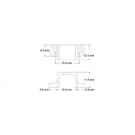 Dimensions du support sur kit COM-MOTOR03 Dimensions du support sur kit COM-MOTOR03