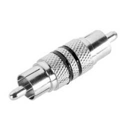 Adaptateur RCA mâle - RCA mâle bague noire  - 1