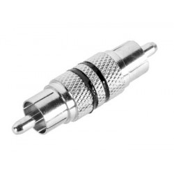 Adaptateur RCA mâle - RCA mâle bague noire - 1
