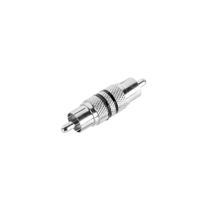 Adaptateur RCA mâle - RCA mâle bague noire  - 1