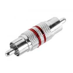 Adaptateur RCA mâle - RCA mâle bague rouge - 1