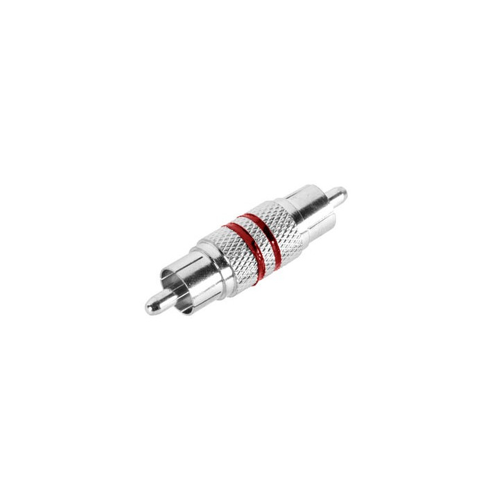Adaptateur RCA mâle - RCA mâle bague rouge  - 1