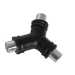 Adaptateur 2 x RCA femelles - RCA femelle  - 1