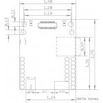 Dimensions de l' OpenMV Cam H7 Plus