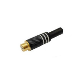 RCA femelle anodisé noir contact doré  - 1