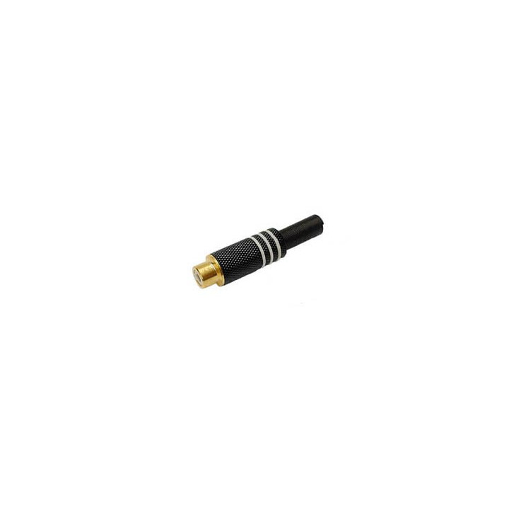 RCA femelle anodisé noir contact doré  - 1