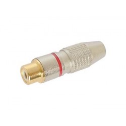 Fiche RCA femelle argenté contact doré - 1