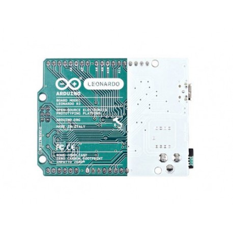 A000057 Platine Arduino Leonardo vue de dessous