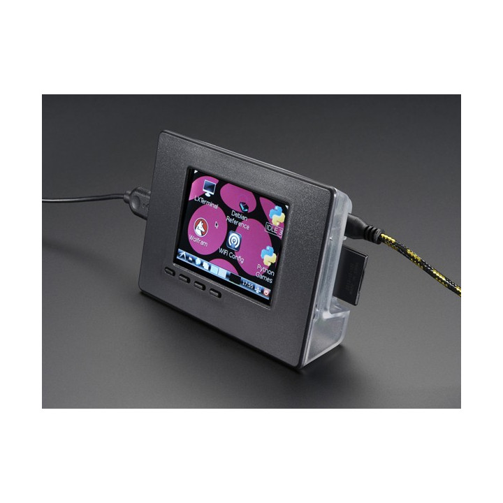 Exemple d'utilisation du boitier pour Raspberry Pi 2B et afficheur