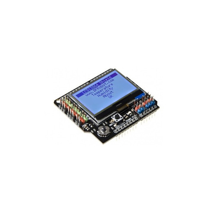 DFR0287 : Shiled Afficheur graphique 128 x 64 pixels pour arduino UNO