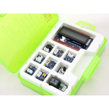 La boite de rangement ouverte du Starter kit Grove Plus V3 110060024 (avec R.I.P)
