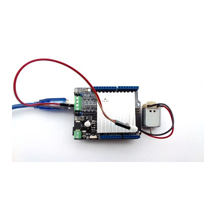 Exemple d'utilisation de la platine Motor Shield V2.0 105030001