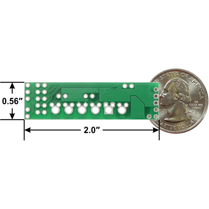 Dimensions du Dual Motor Shield DRV8835 pour Arduino®